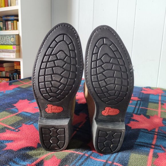 Justin Boots JB1100 Men's Brown Leather Cowboy Boots - Picture 6 of 7